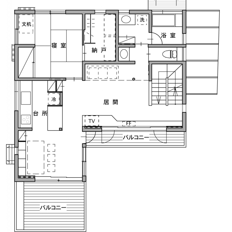 F邸  2F