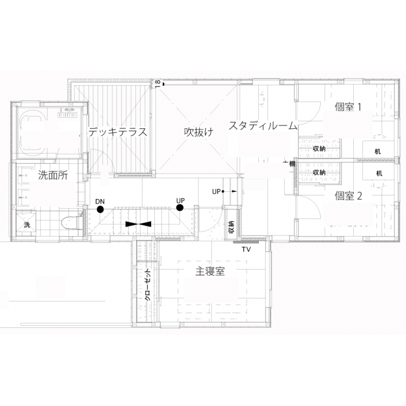 茅ヶ崎の住宅  2F