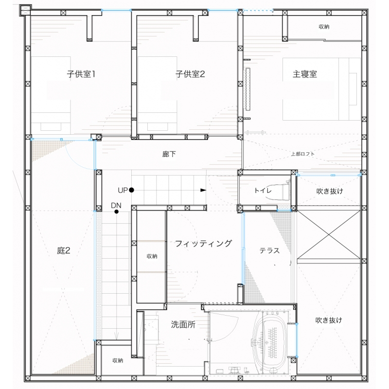 八雲の住宅  2F