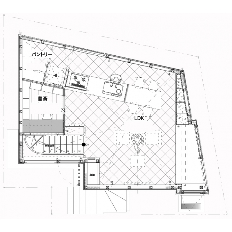 目黒の住宅  2F